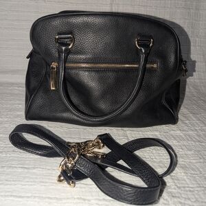 Michael Kors Black Satchel with Gold Accents